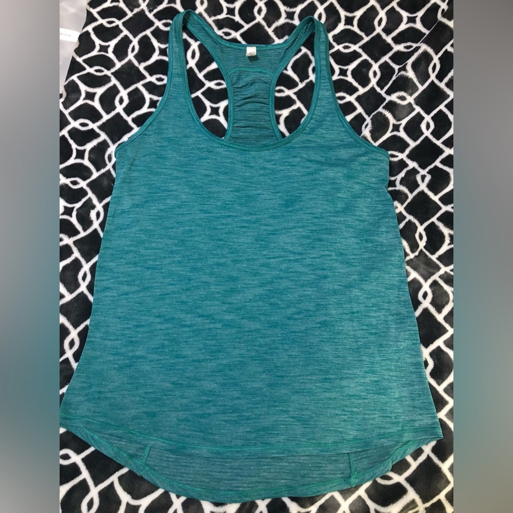 lululemon athletica Turquoise Racerback Tank Top